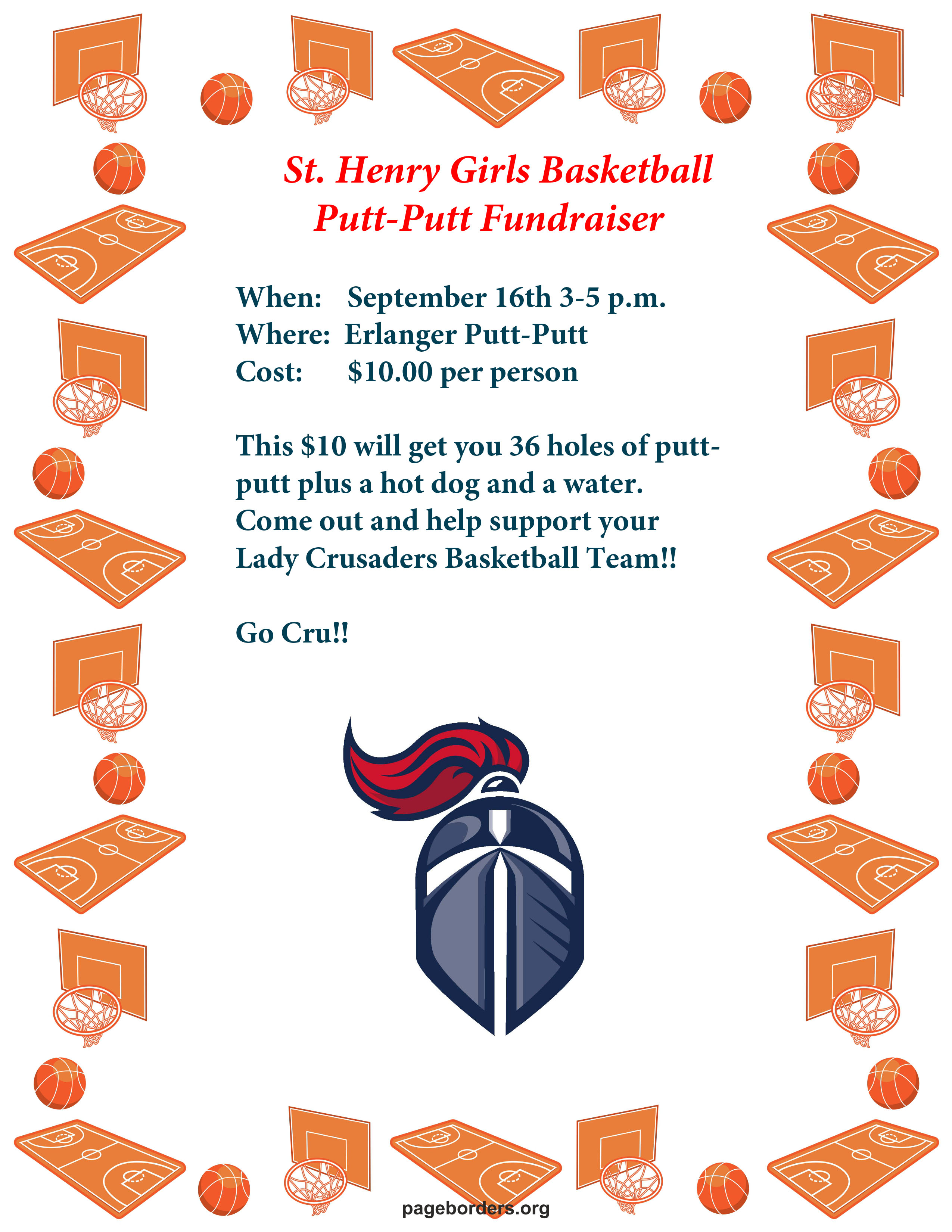 2018 girls basketball putt putt fundraiser flyer st henry flyer for fundraiser