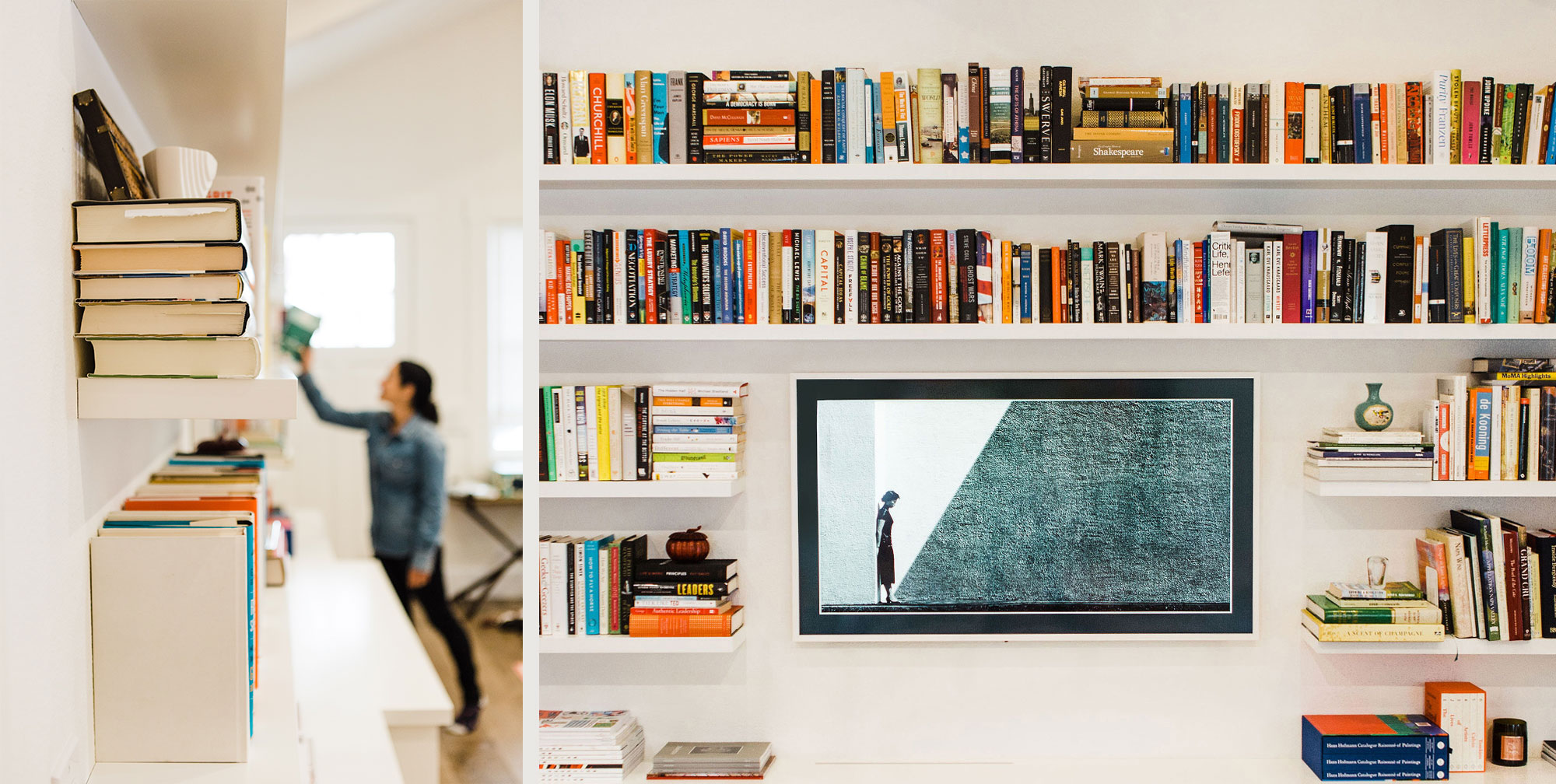 YES! Shelfology floating shelves are strong enough to hold a library of books! - Shelfology