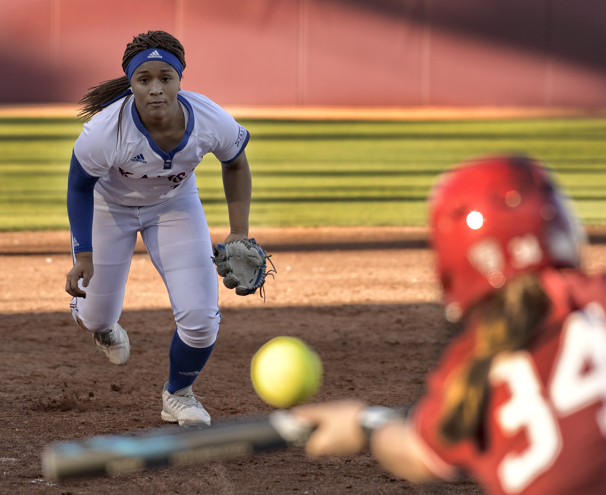 Wynne charged in on a bunt.