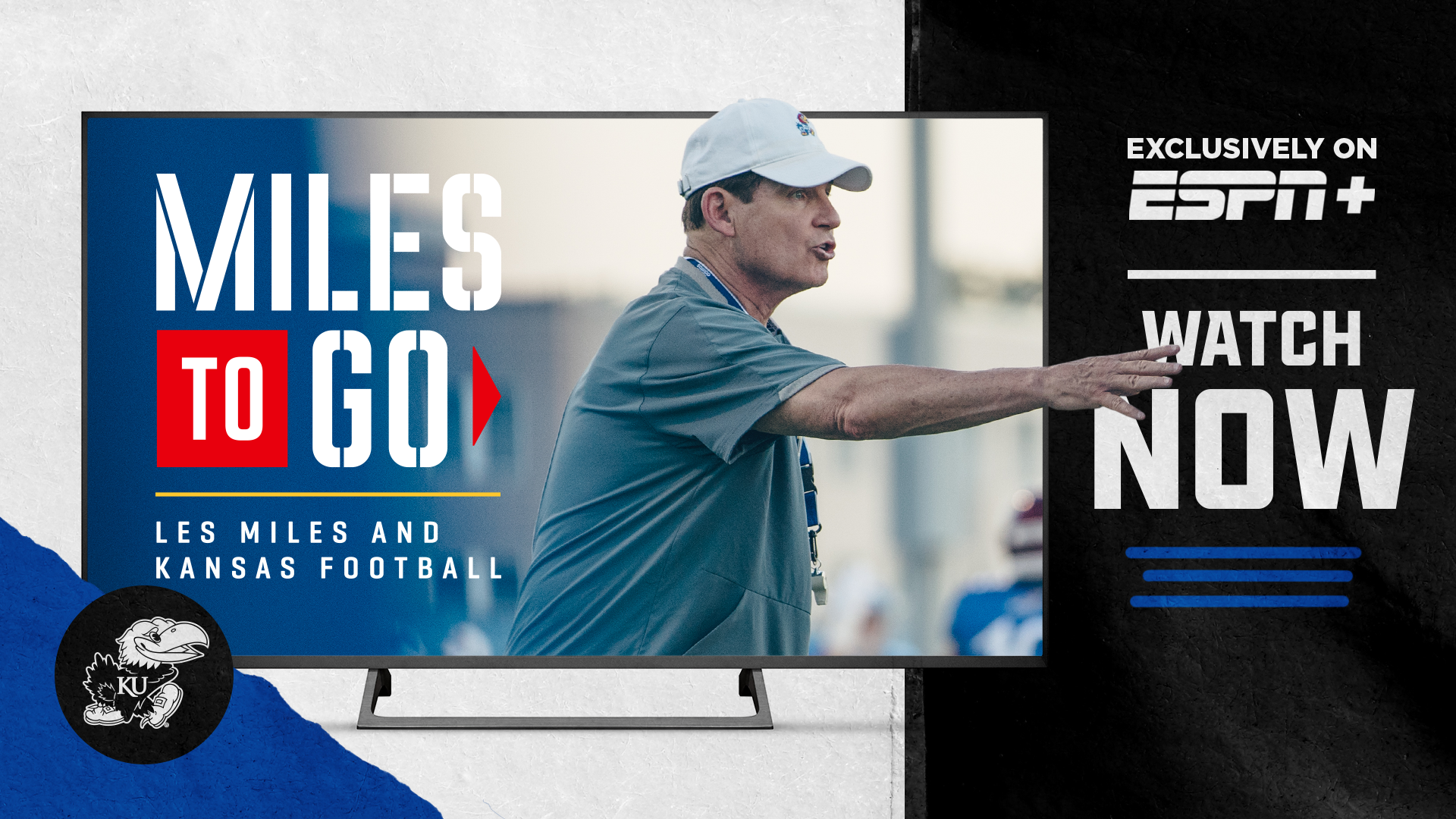 ESPN+ Miles To Go Watch Now Graphic