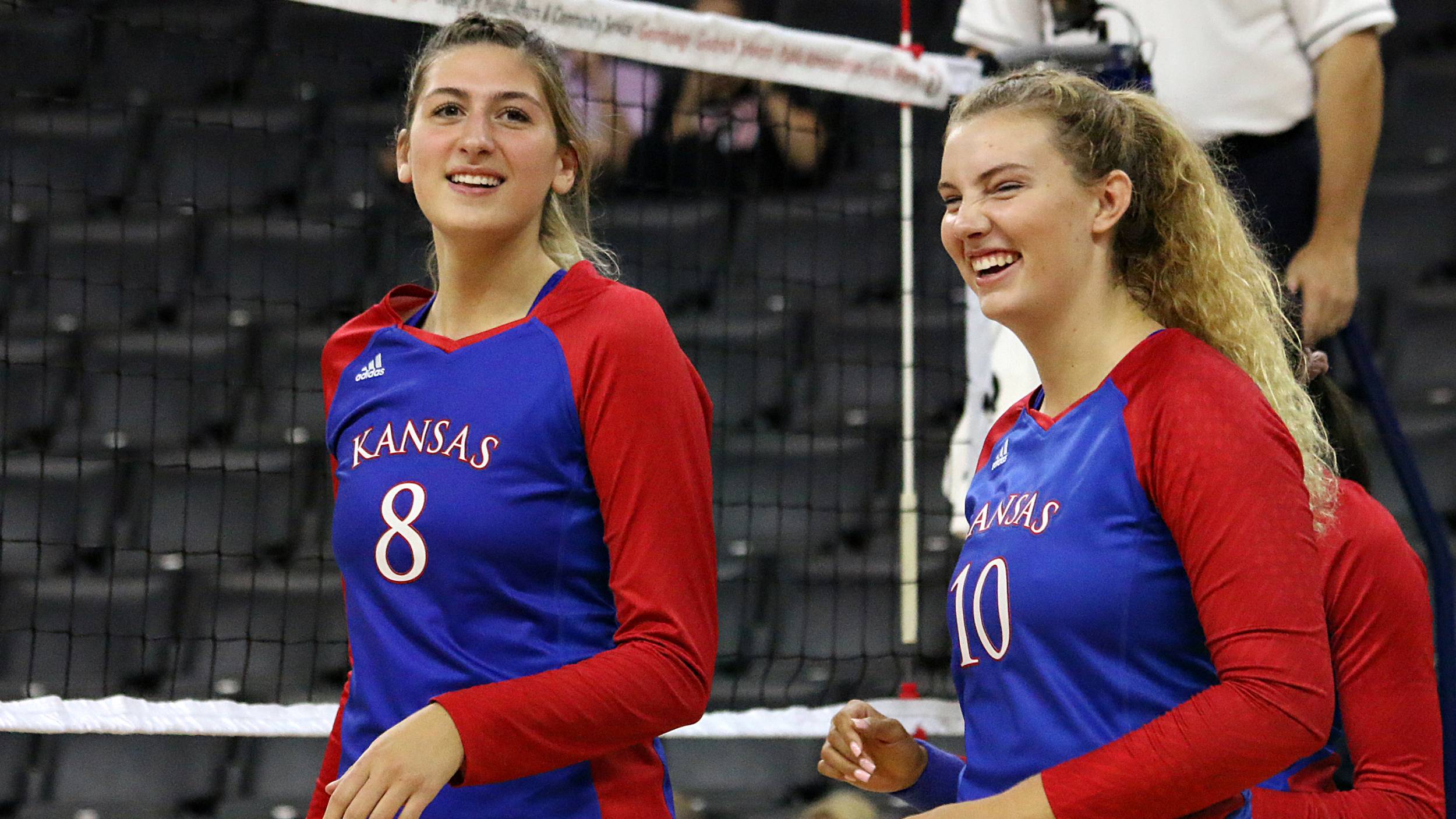 Kailea Carrier smiles after an attack attempt against Omaha.