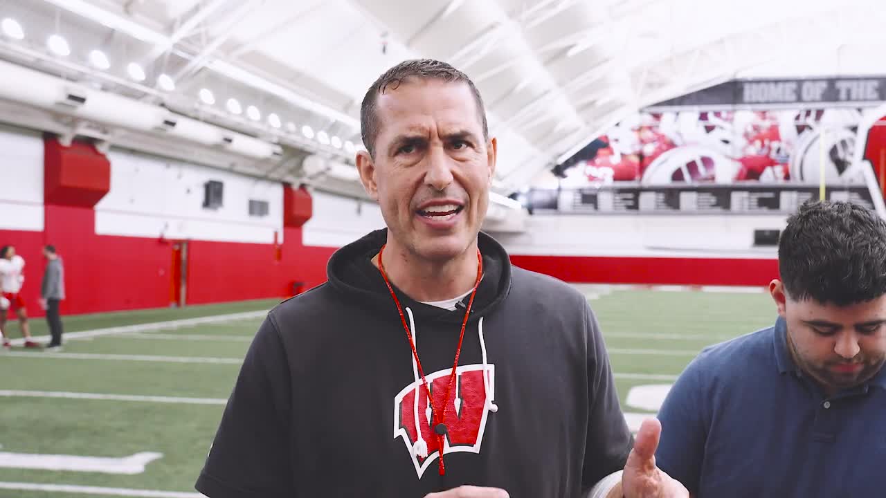 Luke fickell media availability wisconsin football april 16 2024