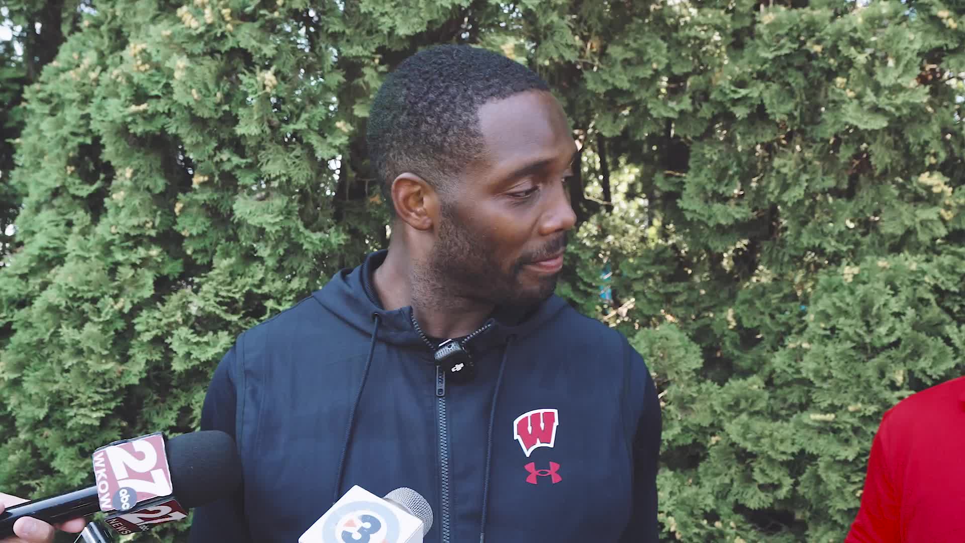 Kenny guiton media availability wisconsin football august 02 2024