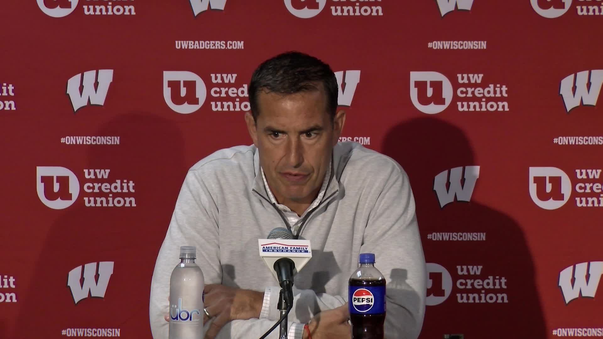 Luke fickell weekly press conference wisconsin football september