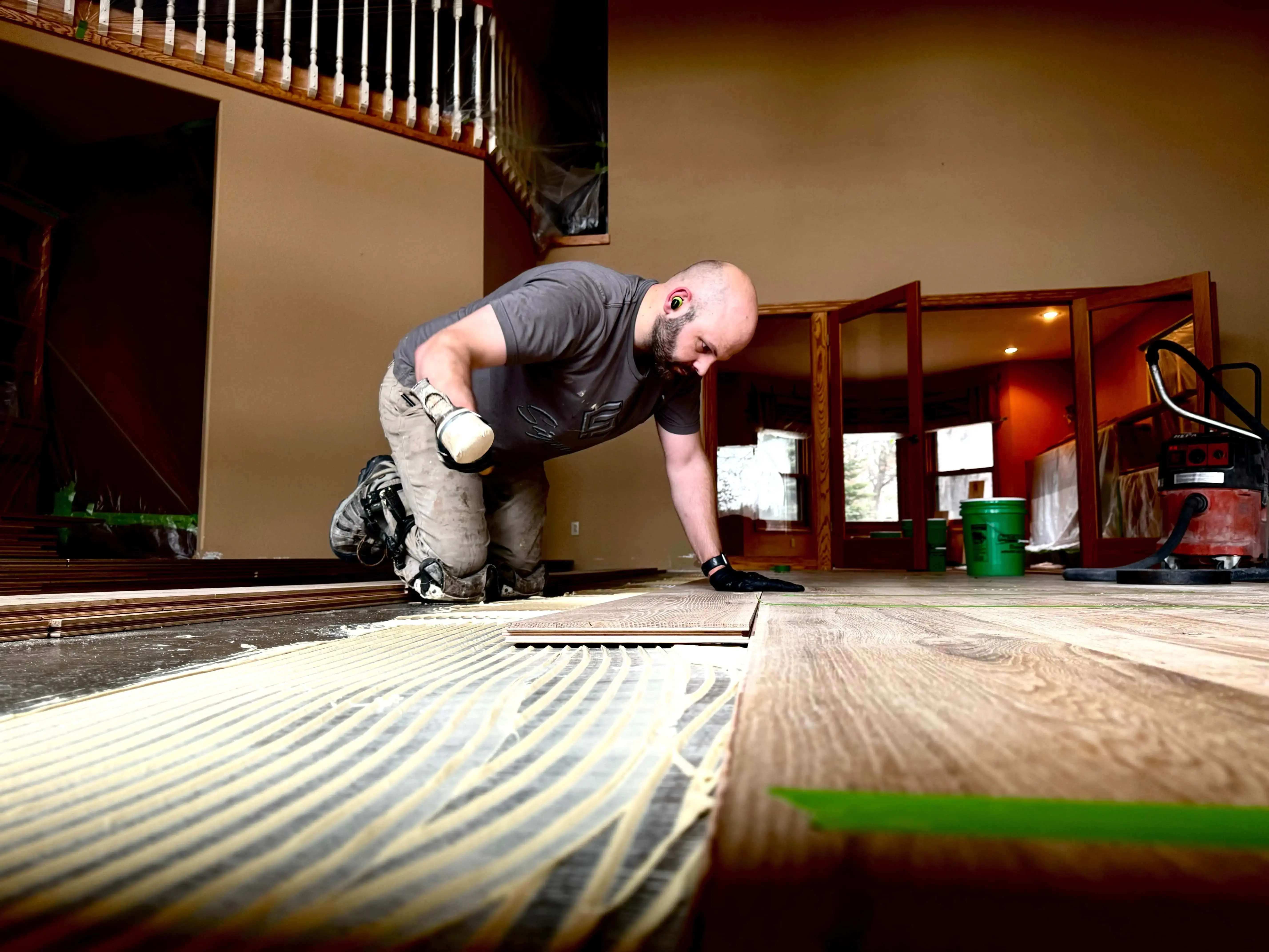 Installing wide white oak flooring