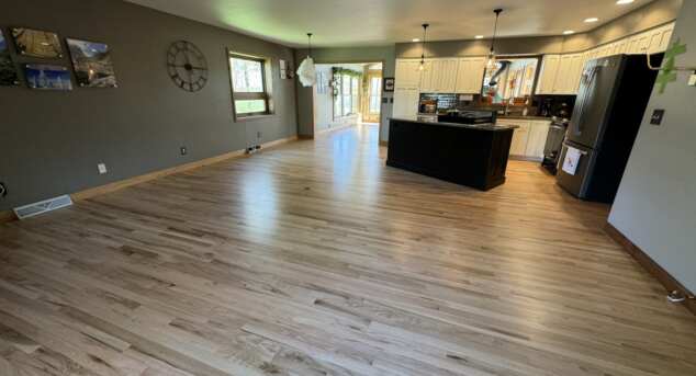Red oak floor refinished
