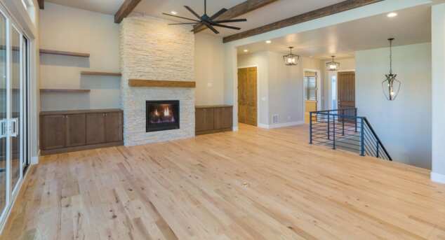 Farmhouse flooring in empty room