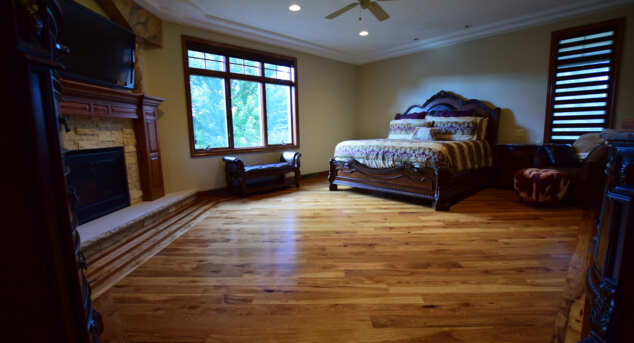 Hickory Floor Bedroom
