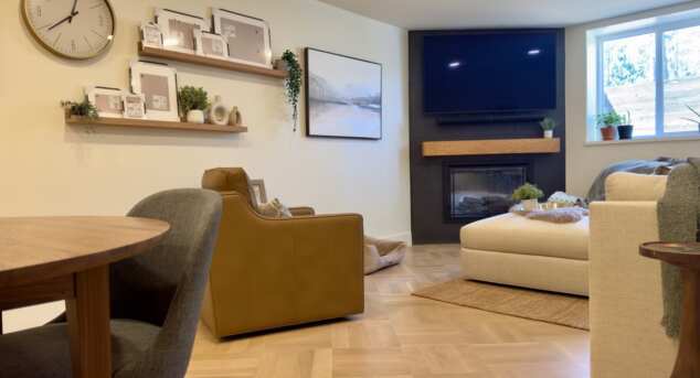 Basement wood floor