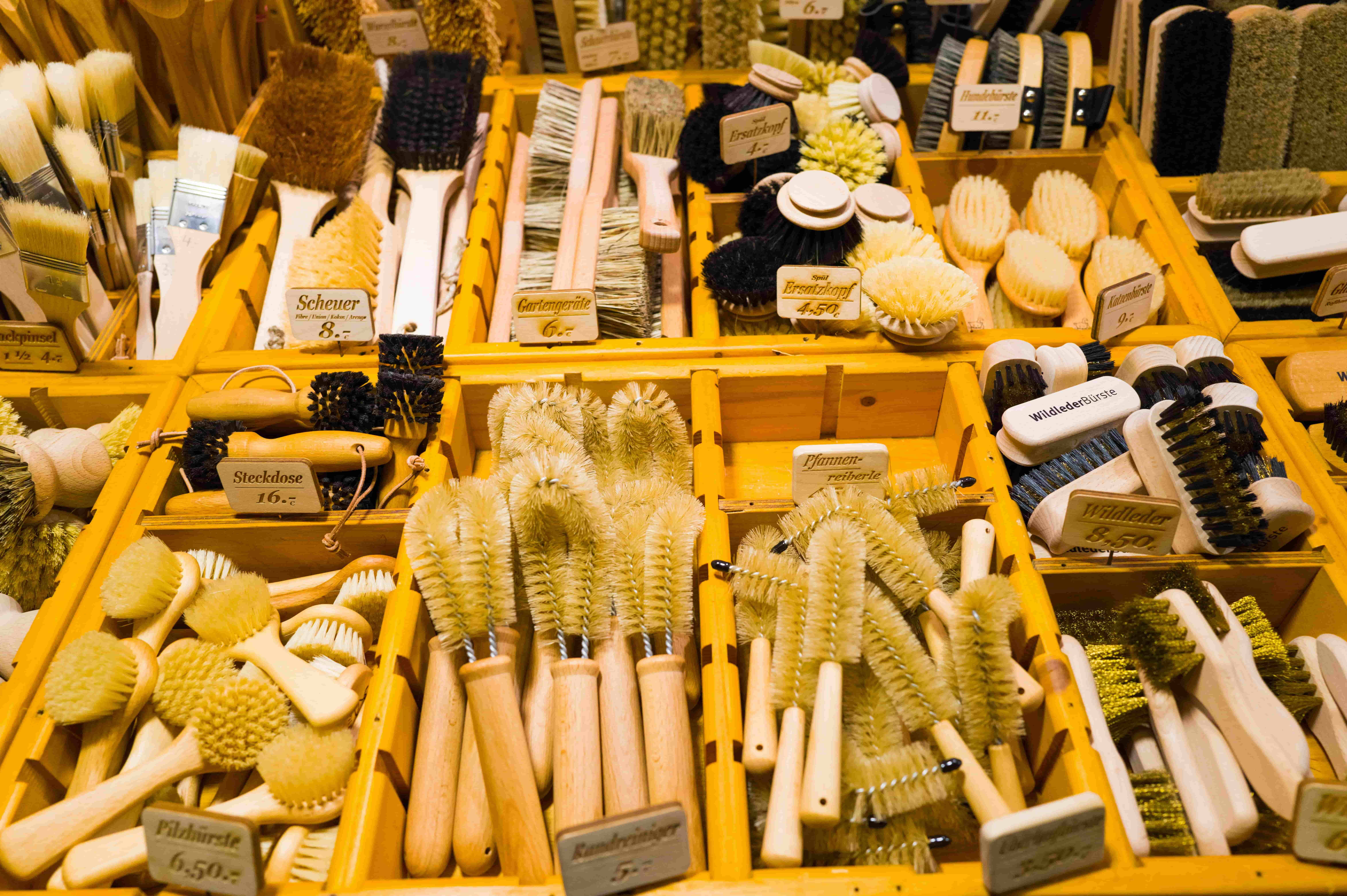 Brushes on Table Organizer