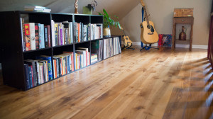 Rustic Ash Plank floor stained