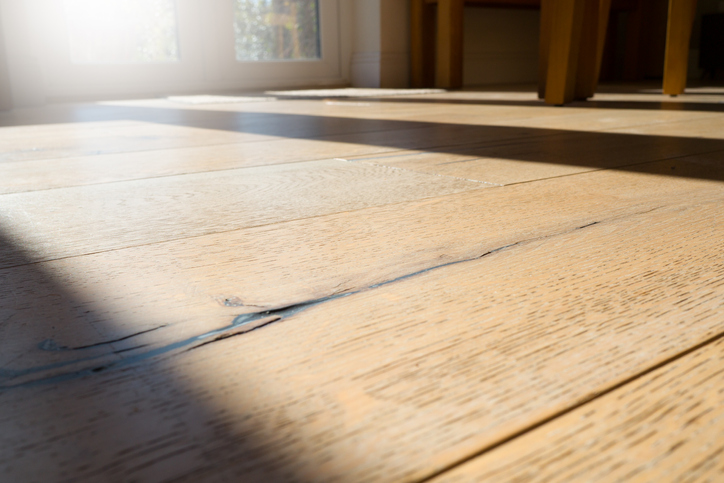 wide plank wood floor rustic