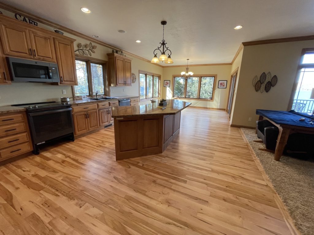 maple floor in vacation home