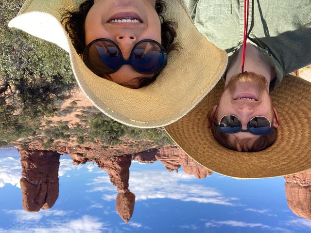 Enjoying a pit stop at Arches National Park