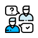 Ícone de dois blocos com um player de vídeo
