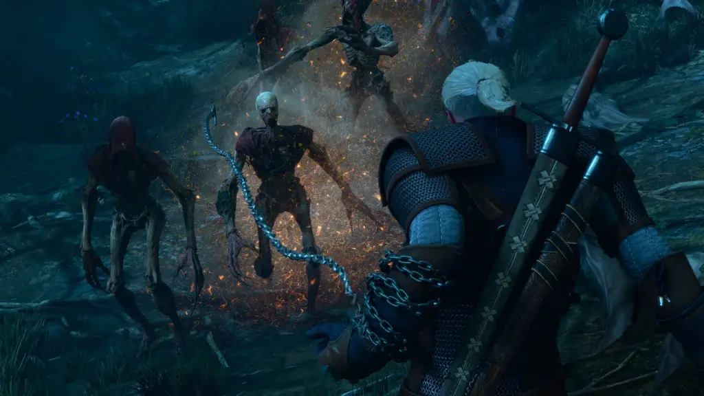 The Witcher 3 Wild Hunt Remasted Songs of the Past Geralt with Chains