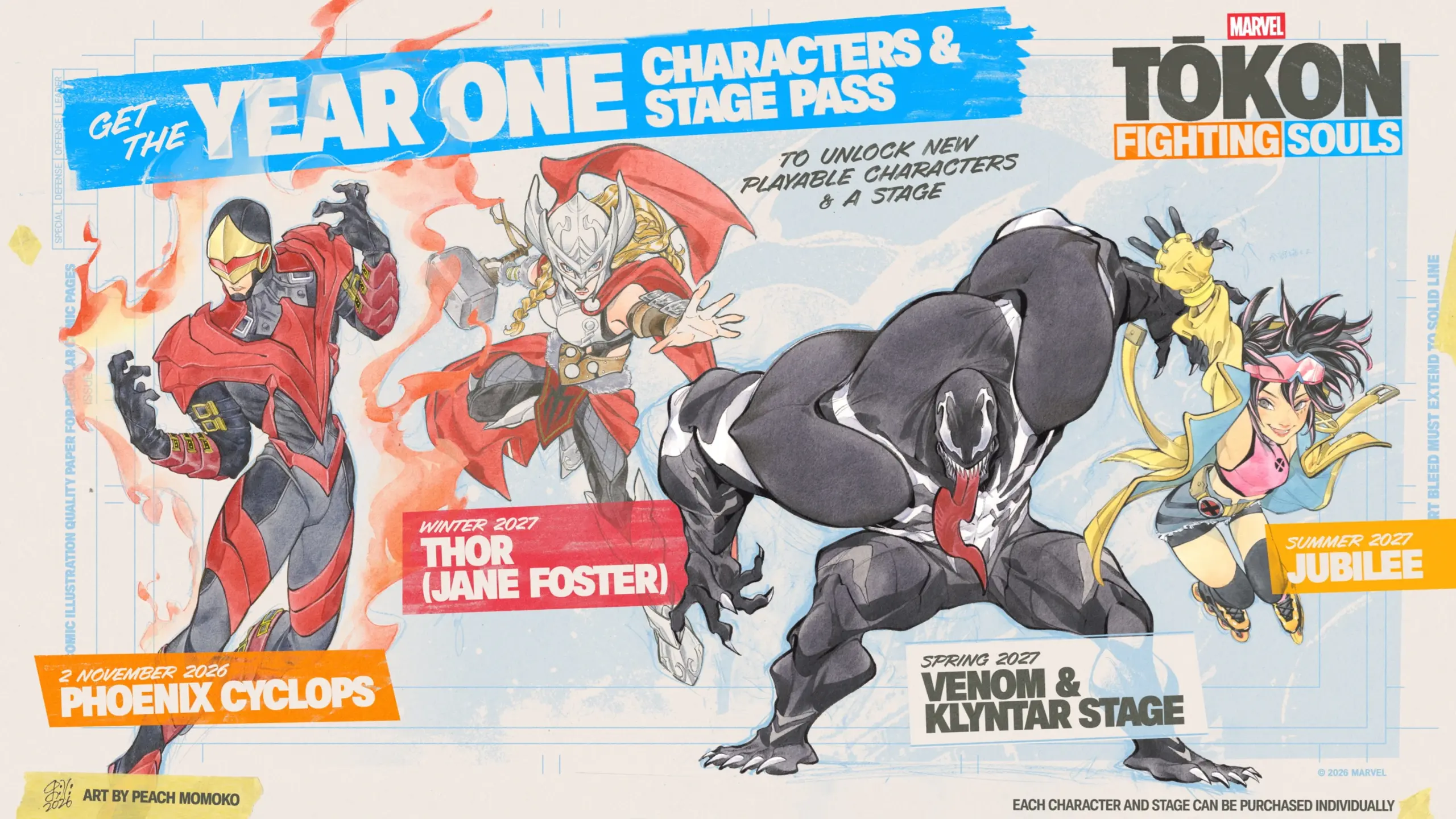 MARVEL Tōkon Year One Pass Reveals Its Full Fighter Roster