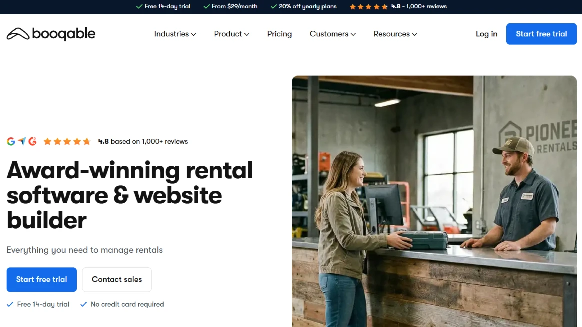 Booqable golf cart rental solution platform