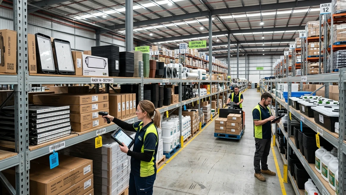 Staff managing inventory with tablets instead of spreadsheet sign-out sheet