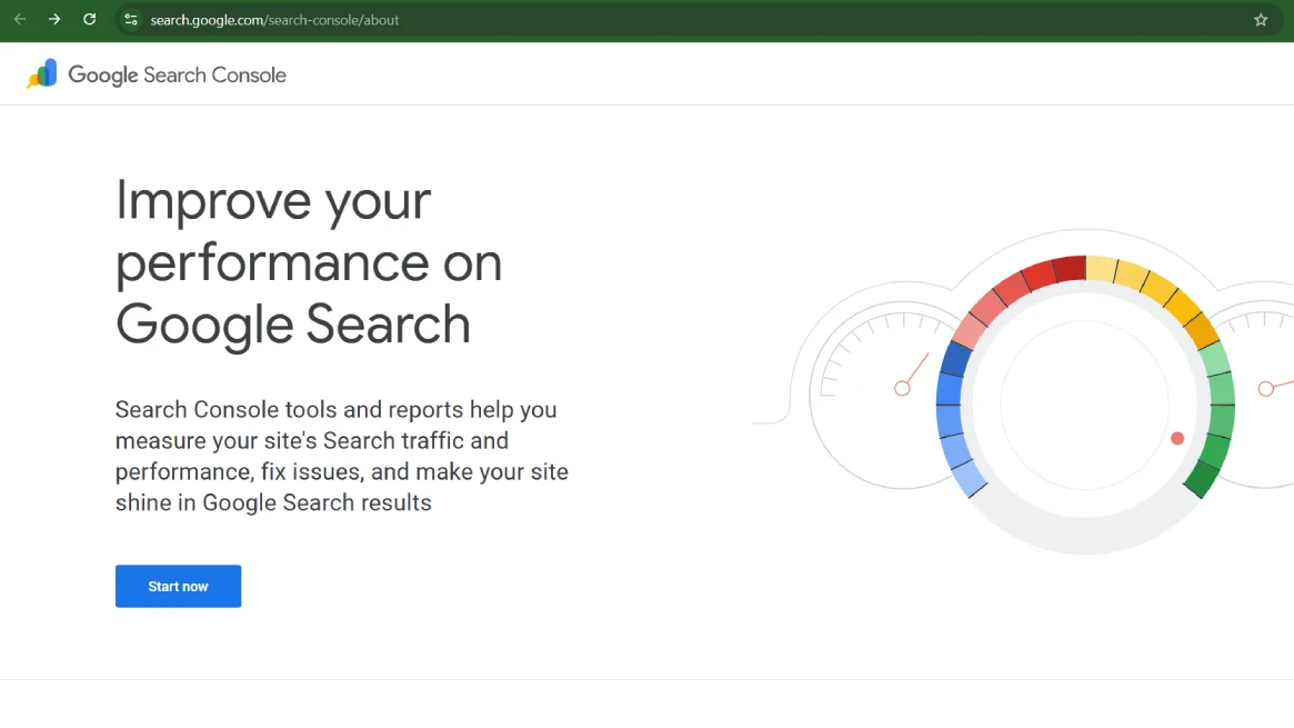 Logging into Google Search Console for rental website