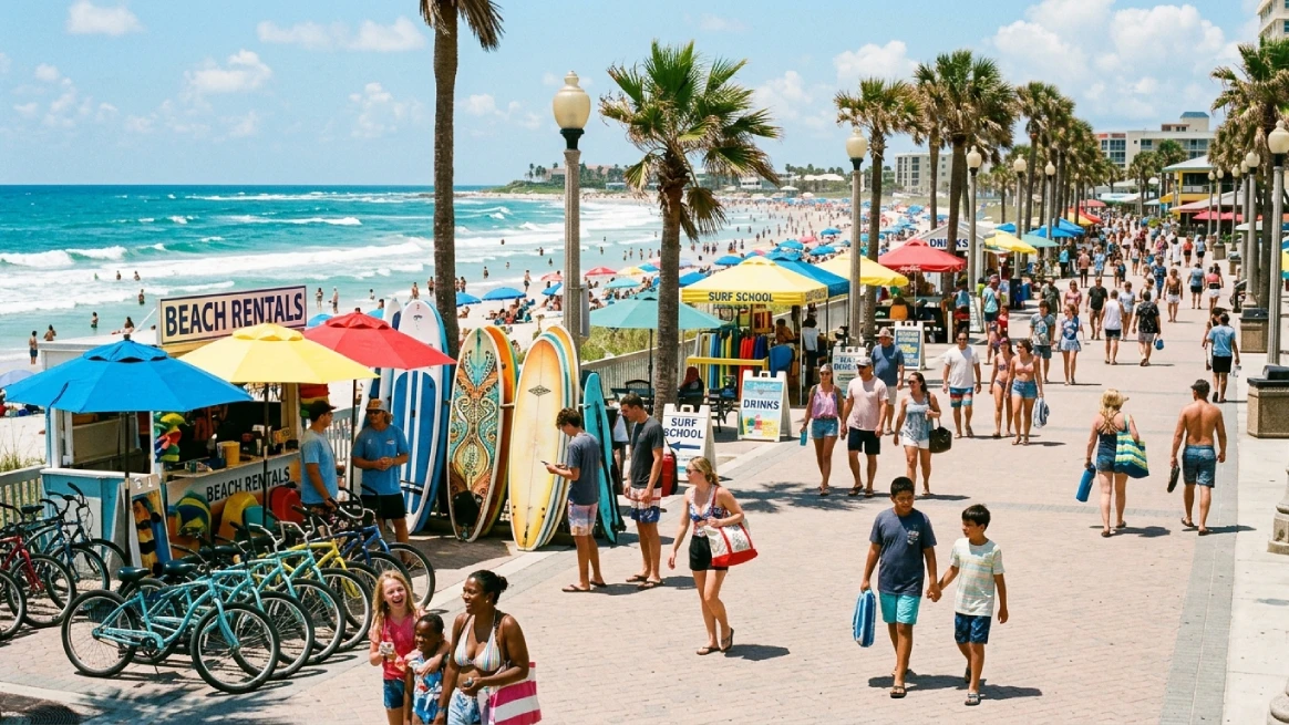 Choosing profitable beach location with heavy foot traffic
