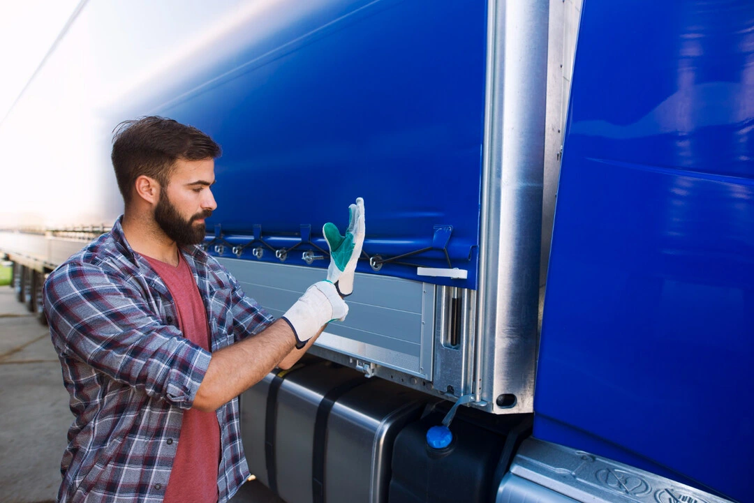 Securing a cargo truck for porta potty rental operations