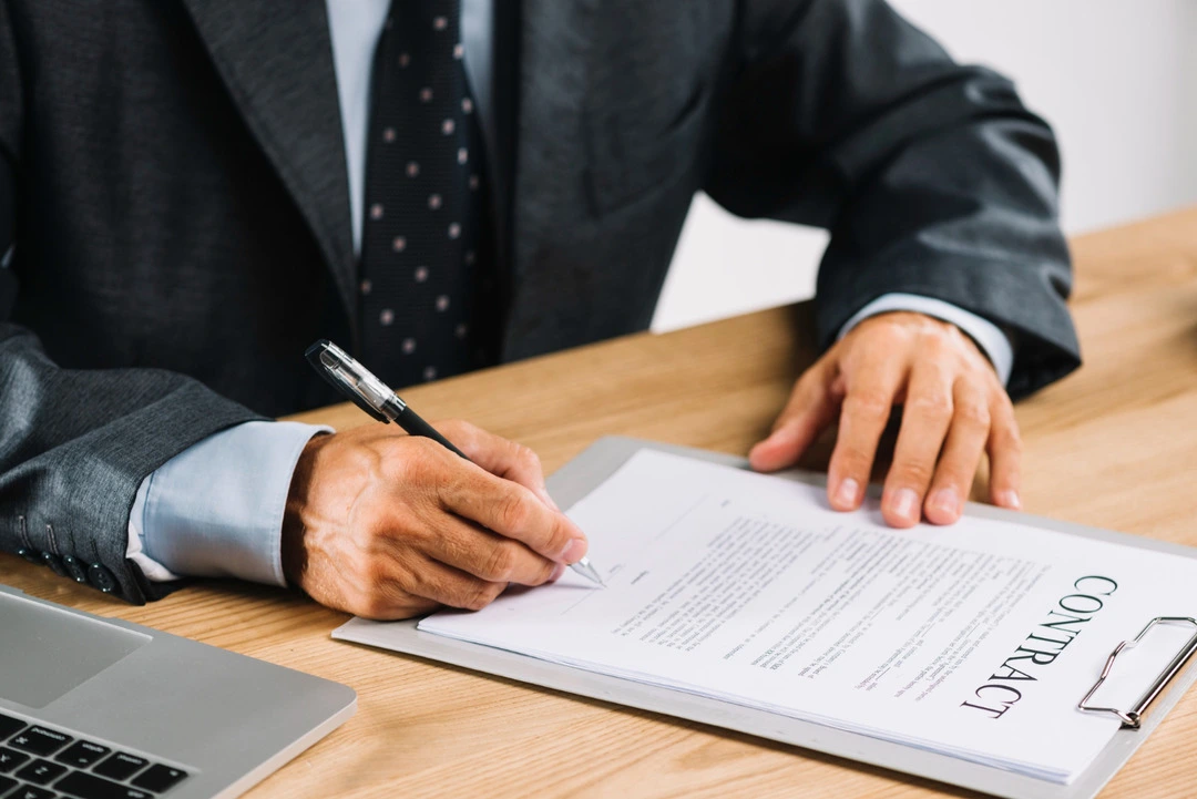 Legal paperwork and insurance documentation for business