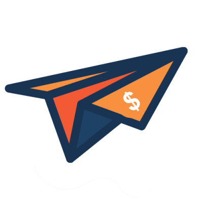 Paper Aeroplane with Dollar sign