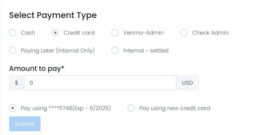 Recurring and subscription billing in RentMy