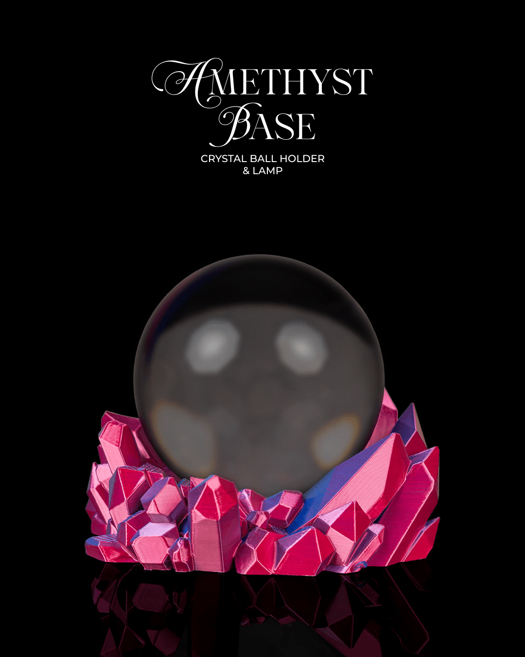 Amethyst Base - Crystal Ball Holder & Lamp