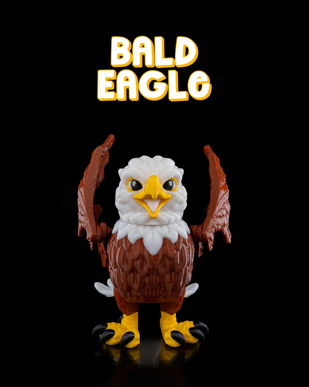 Bald Eagles フィギュリン 親子 ヒナ STLFLIX - The Ultimate STL Subscription