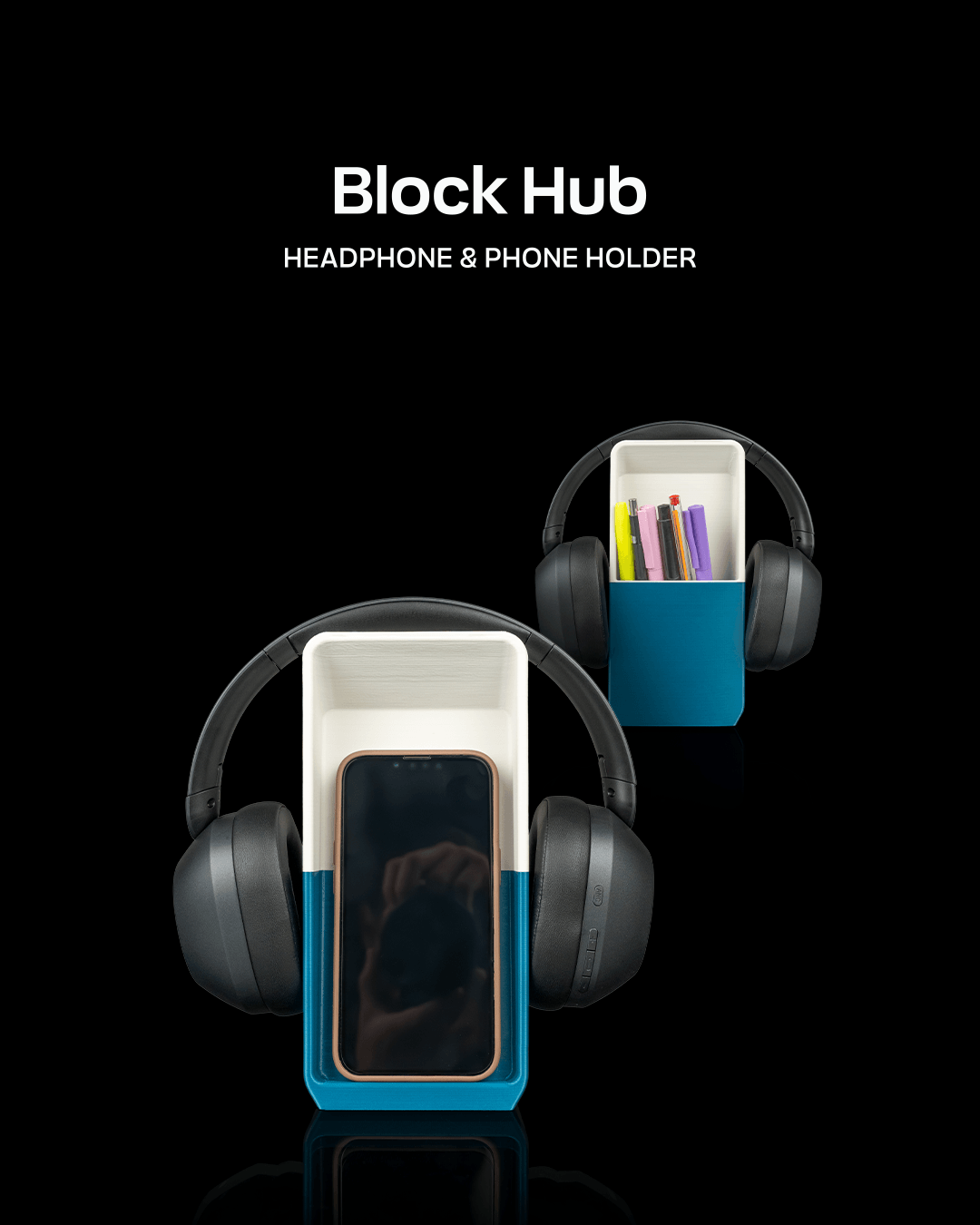 Block Hub - Headphone & Phone Holder