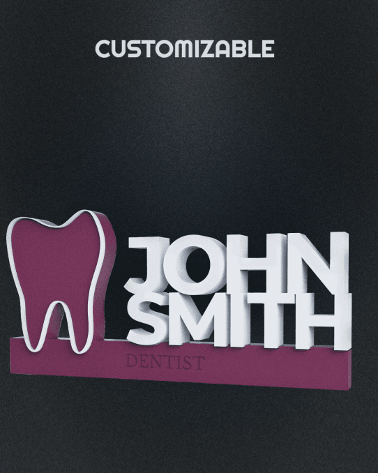 Customizable Dentist Sign