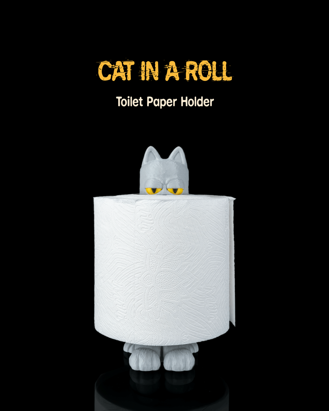 Cat in a Roll - Toilet Paper Holder