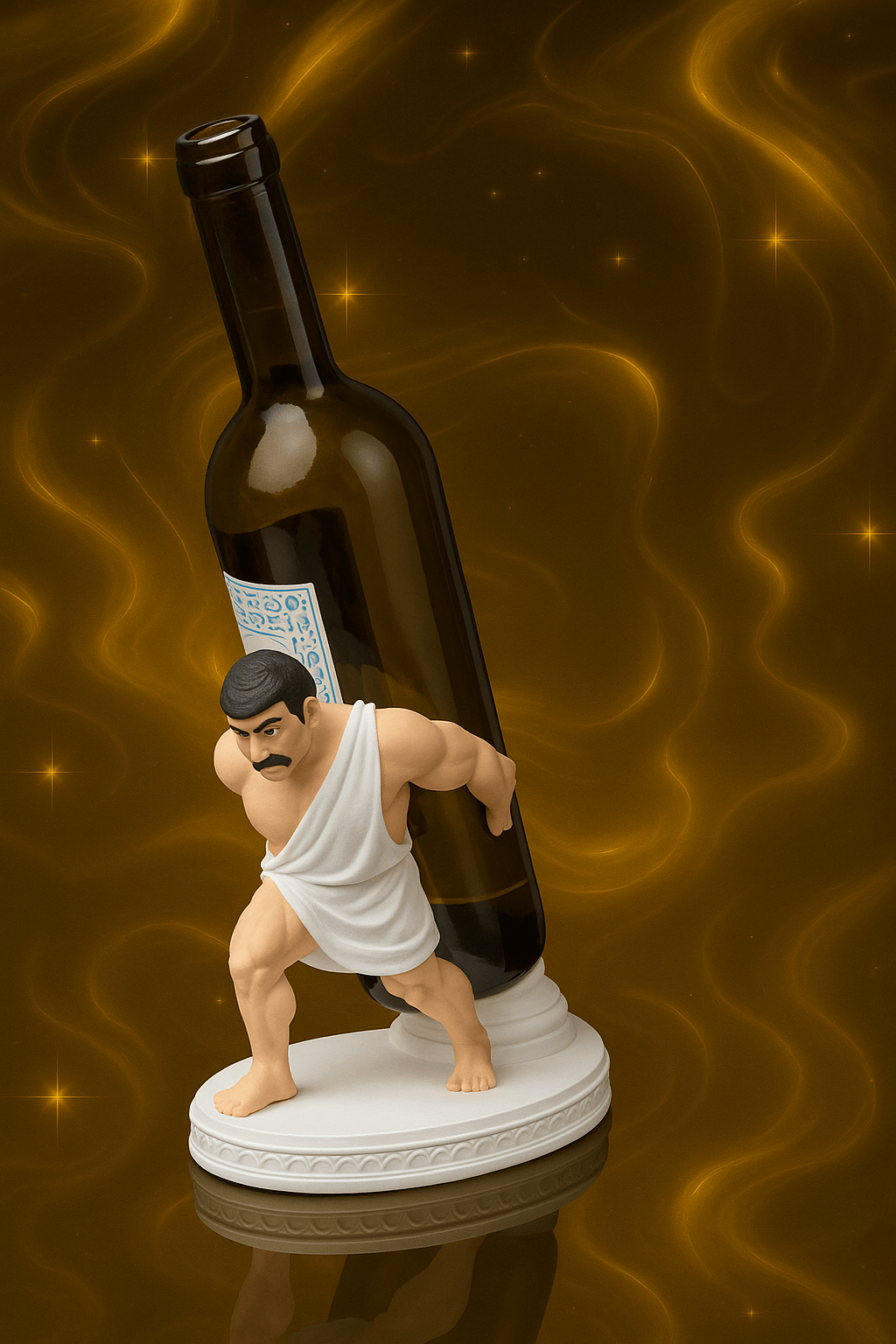 Wine Holder: Greek God