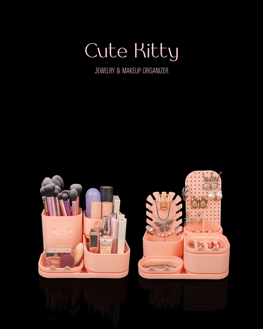 Cute Kitty - Jewelry & Makeup Organizer