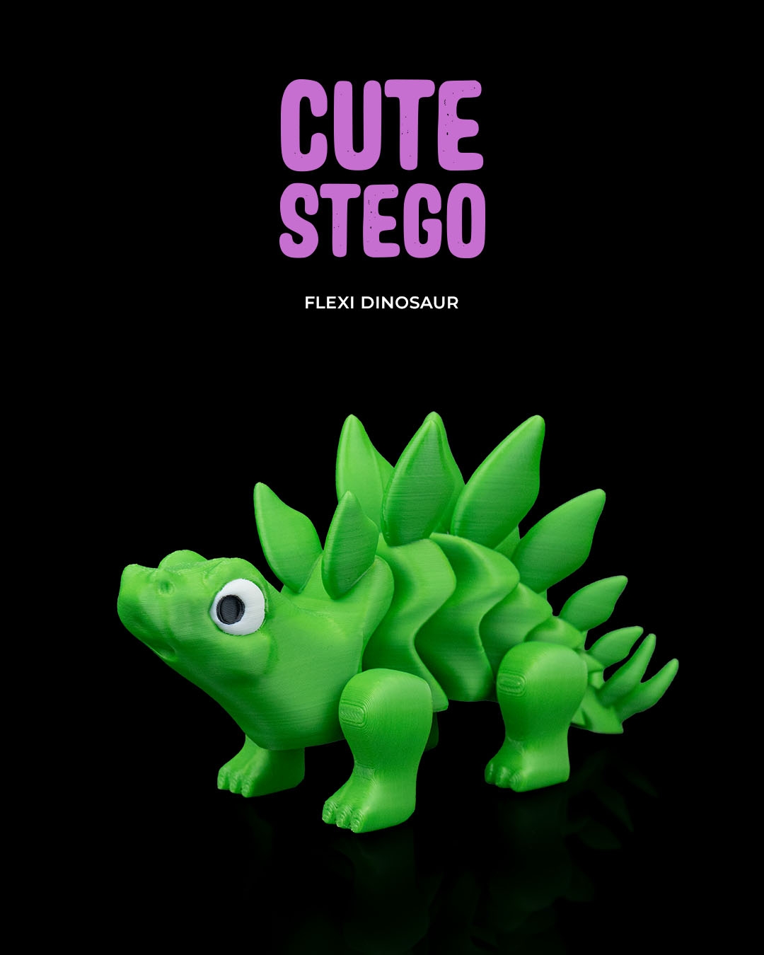 Cute Stego Flexi Dinosaur