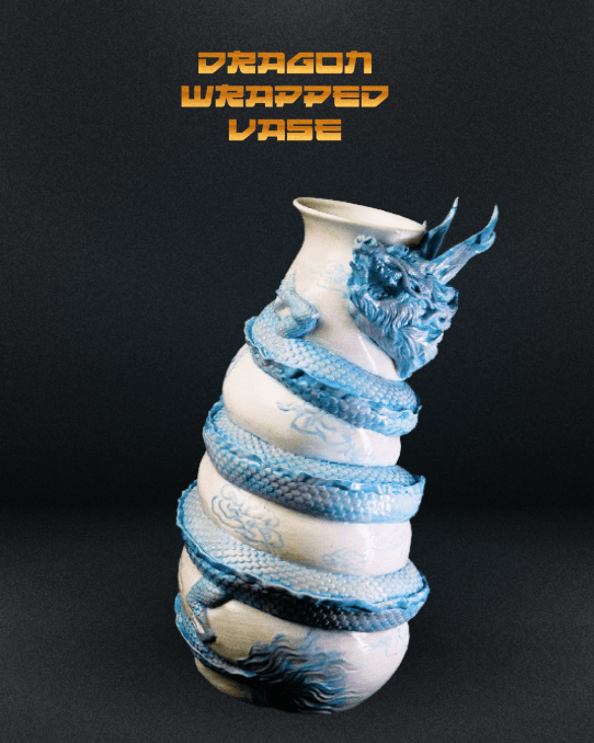 Dragon Wrapped Vase