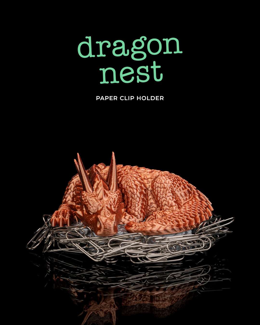 Dragon Nest Paper Clip Holder