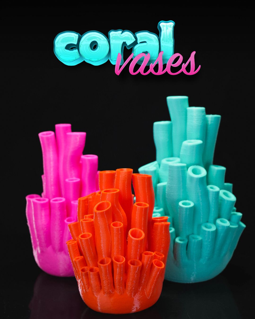 Coral Vases - S, M, L