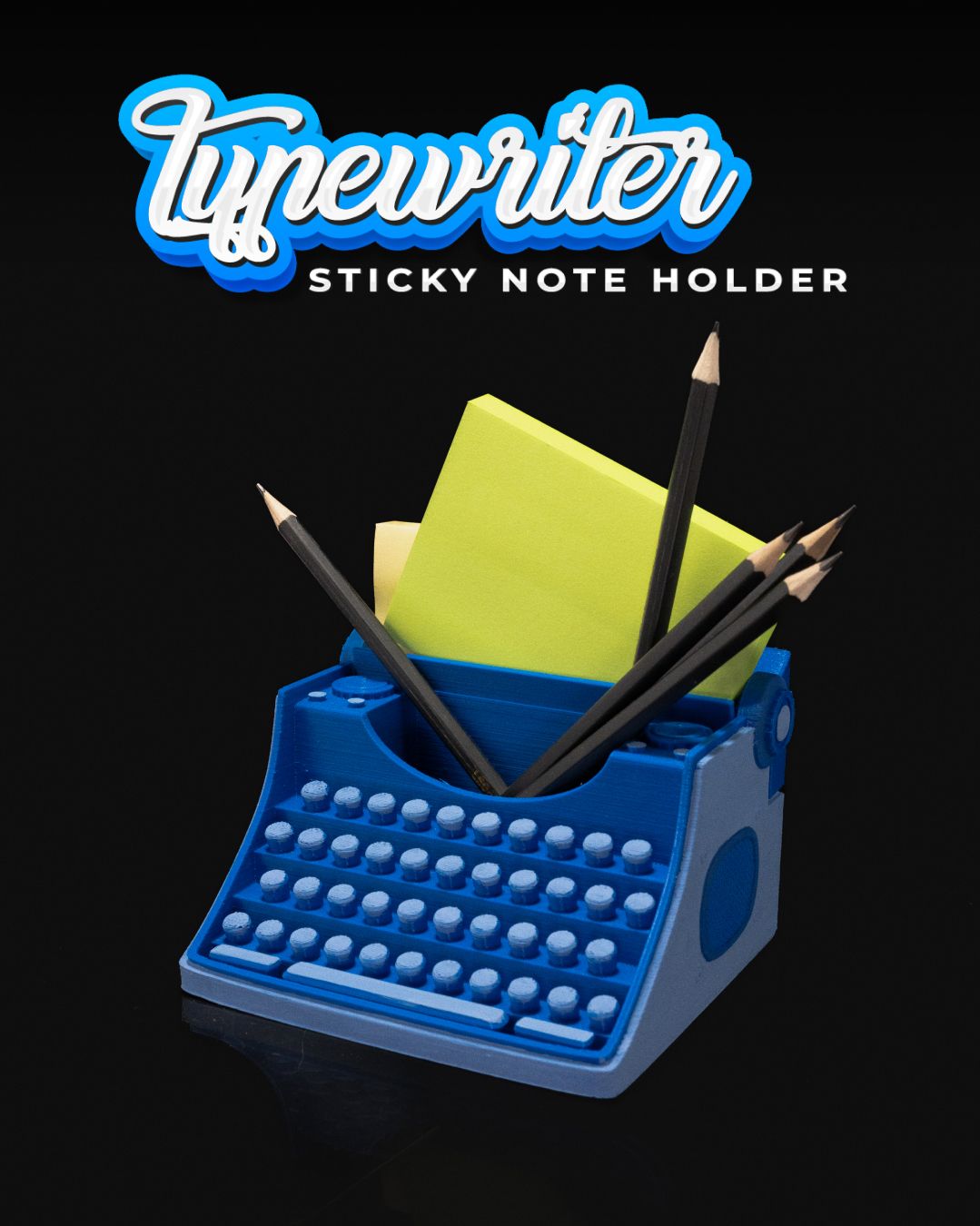 Typewriter Sticky Note Holder