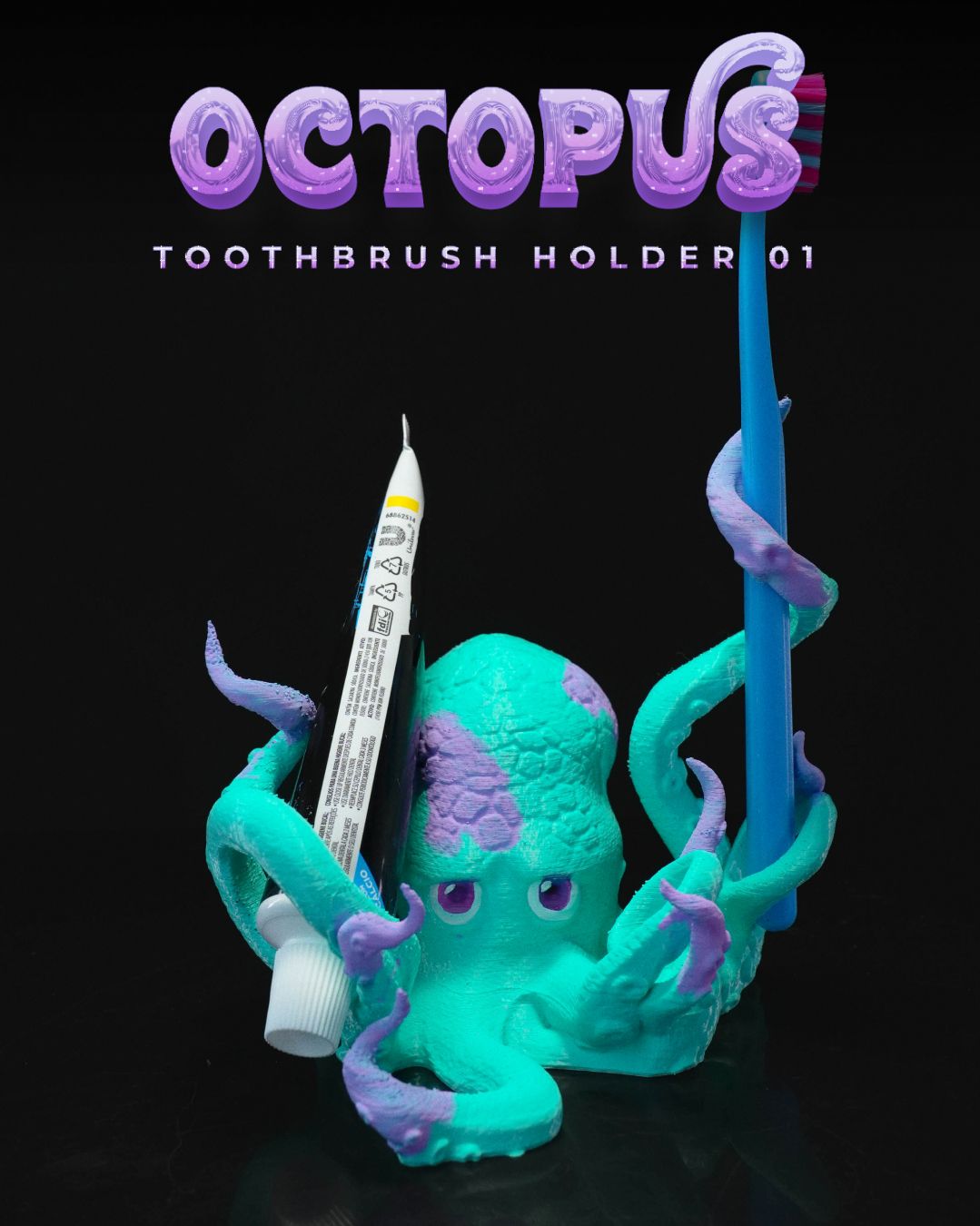 Octopus Toothbrush Holder - Standing