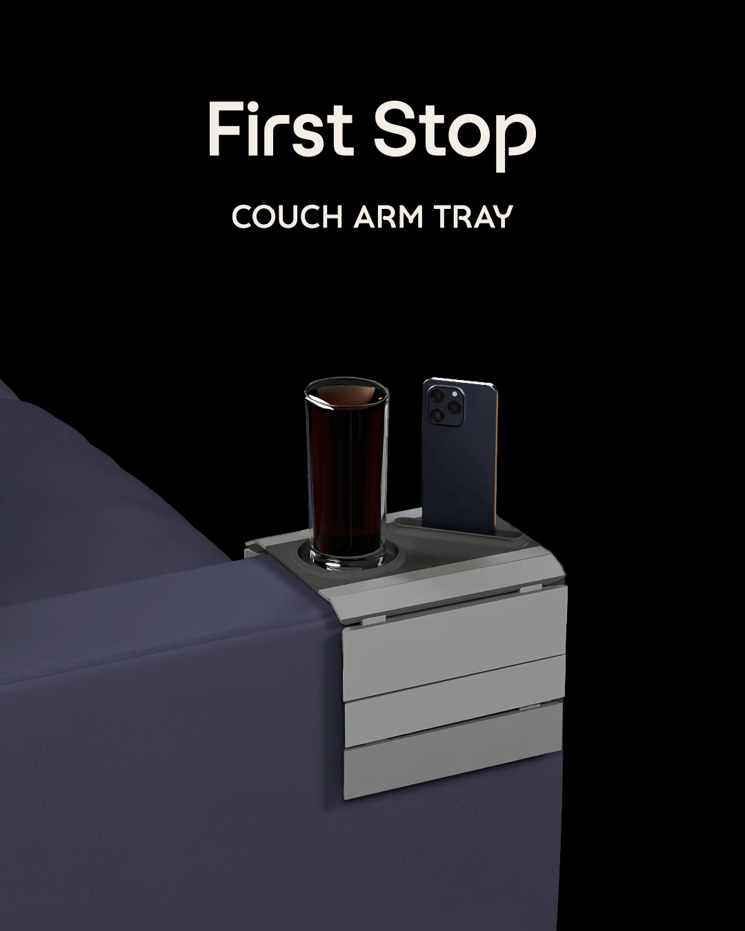 First Stop Couch Arm Tray