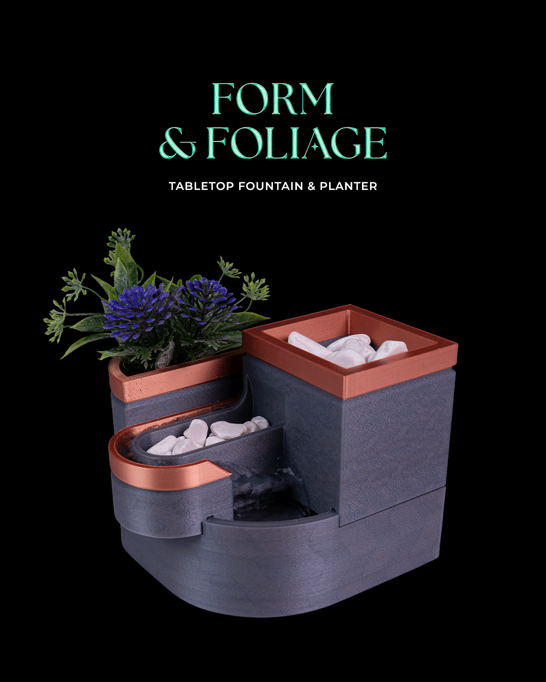 Form and Foliage Tabletop Fountain & Planter