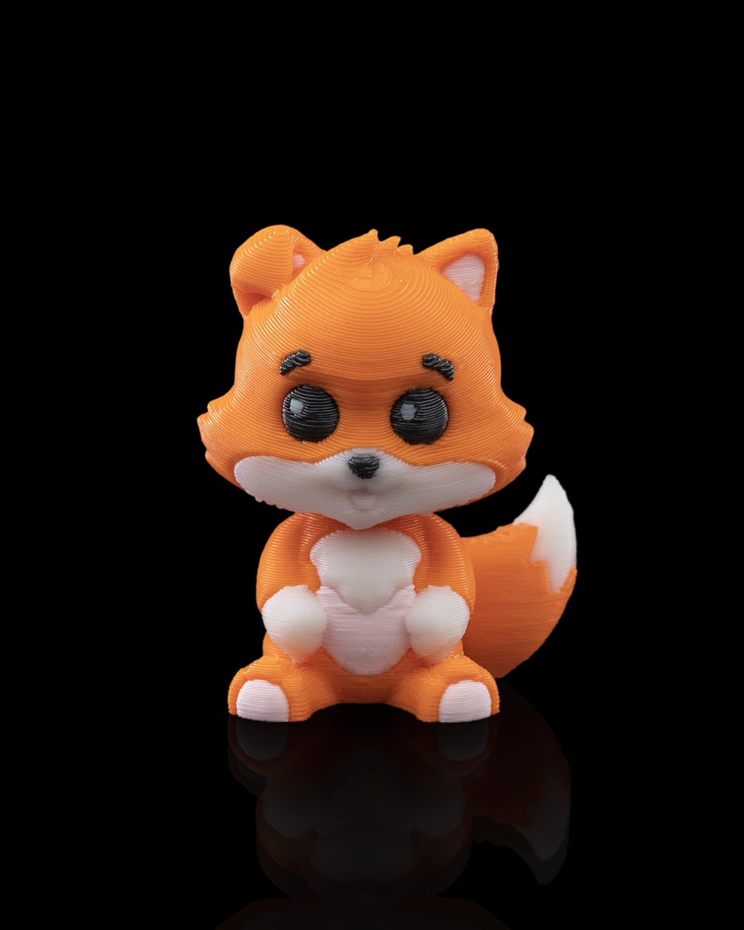 Fox in a Pumpkin Keychain Container