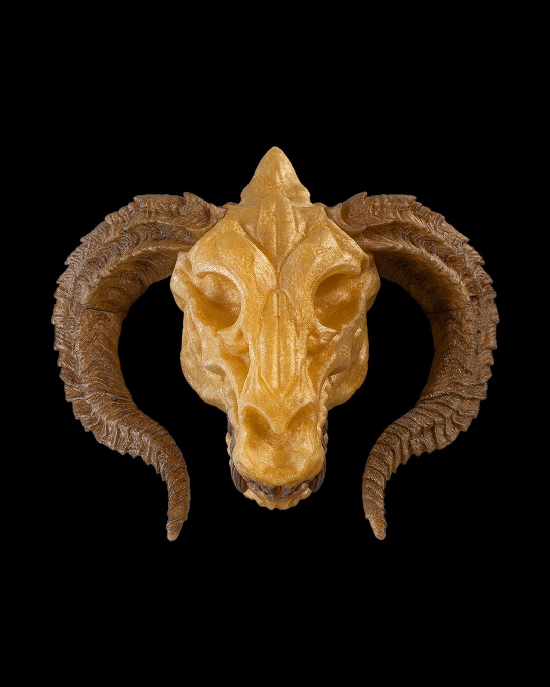 Gold Dragon Skull