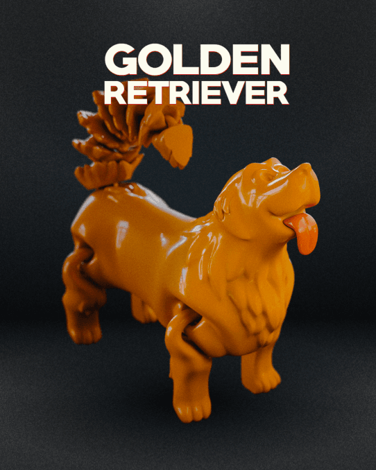 Articulated Golden Retriever