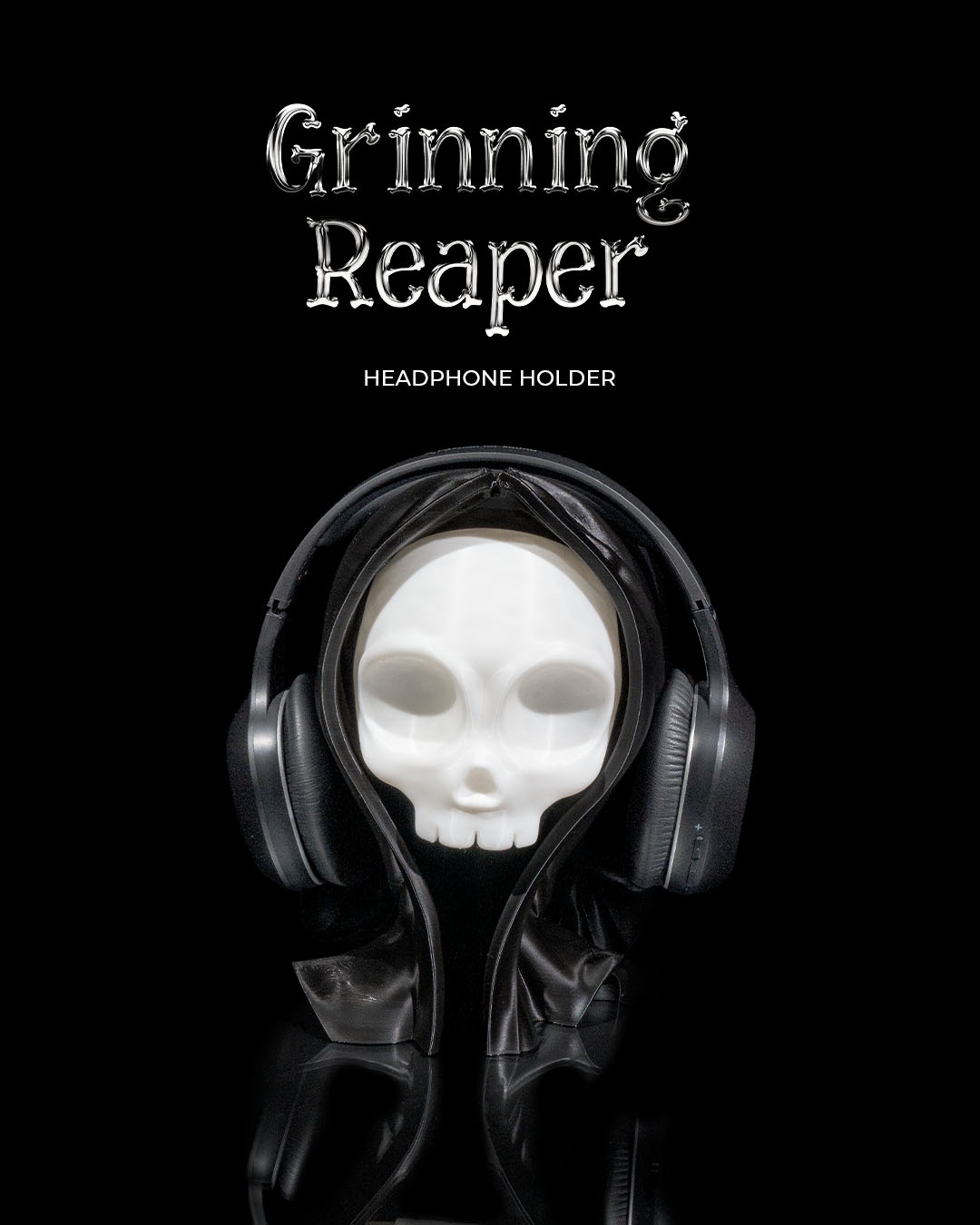 Grinning Reaper Headphone Holder