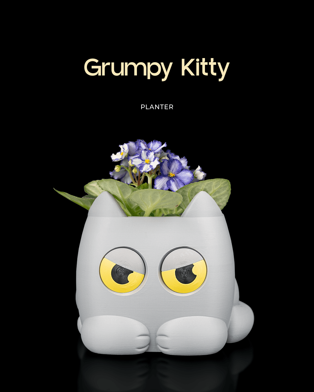 Grumpy Kitty - Planter