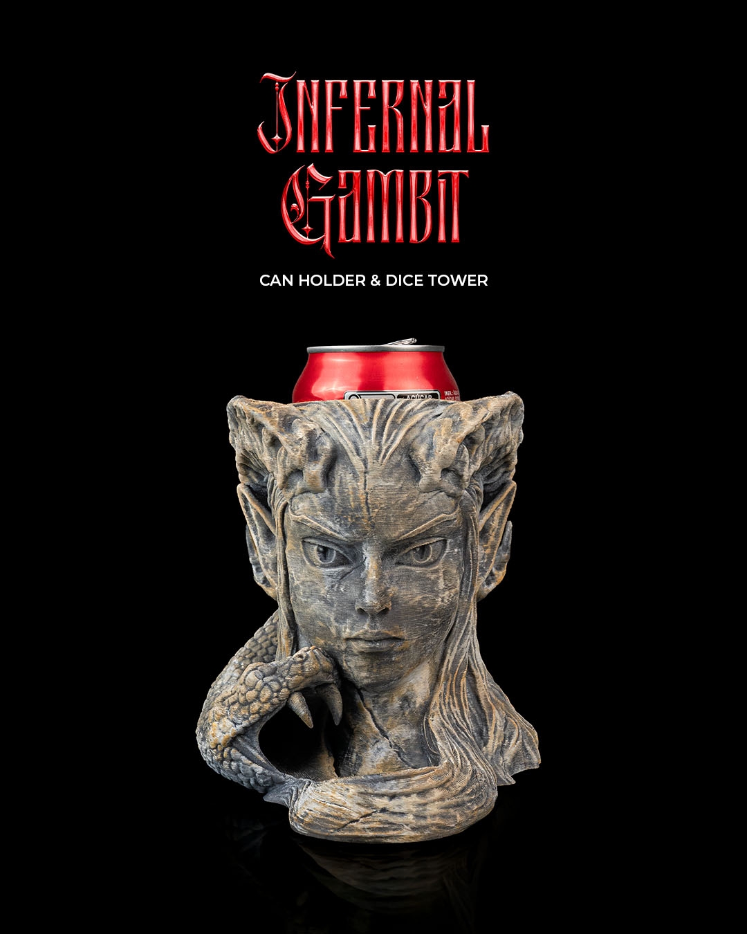 Infernal Gambit Can Holder & Dice Tower
